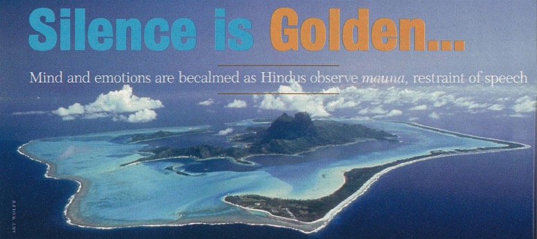 Silence is Golden . . .