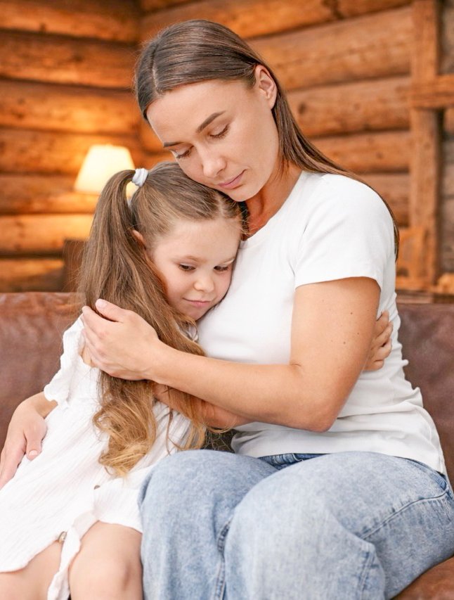 Jennifer was having trouble at the cabin the family rented for a summer weekend. She was afraid of the unfamiliar surroundings and could not sleep. Mom knew intuitively that such fears dissolve with a loving word and a hug, and took the time to hold Jennifer close and assure her she was safe.